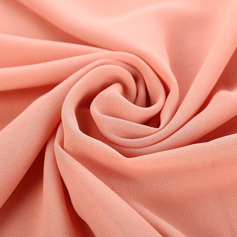 Winter Fashion Long Solid Color Soft Muslim Bubble Chiffon Hijab Scarf Shawls Hijab Elegant Scarf Wrap Lightweight Islamic Head Wear Escharpe Shawls Headband Wraps Lightweight Head Scarves Ladies Hijabs For  Women