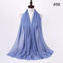 Winter Fashion Long Solid Color Soft Muslim Bubble Chiffon Hijab Scarf Shawls Hijab Elegant Scarf Wrap Lightweight Islamic Head Wear Escharpe Shawls Headband Wraps Lightweight Head Scarves Ladies Hijabs For  Women
