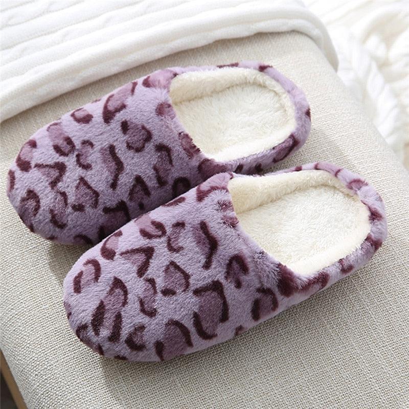 Winter Home Slippers Women Cotton Shoes Soft Plush Indoor Slippers Shoes For Women Men Couple Warm Fur Slippers Cute Comfy Fuzzy Knitted Memory Foam Slip On House Slippers