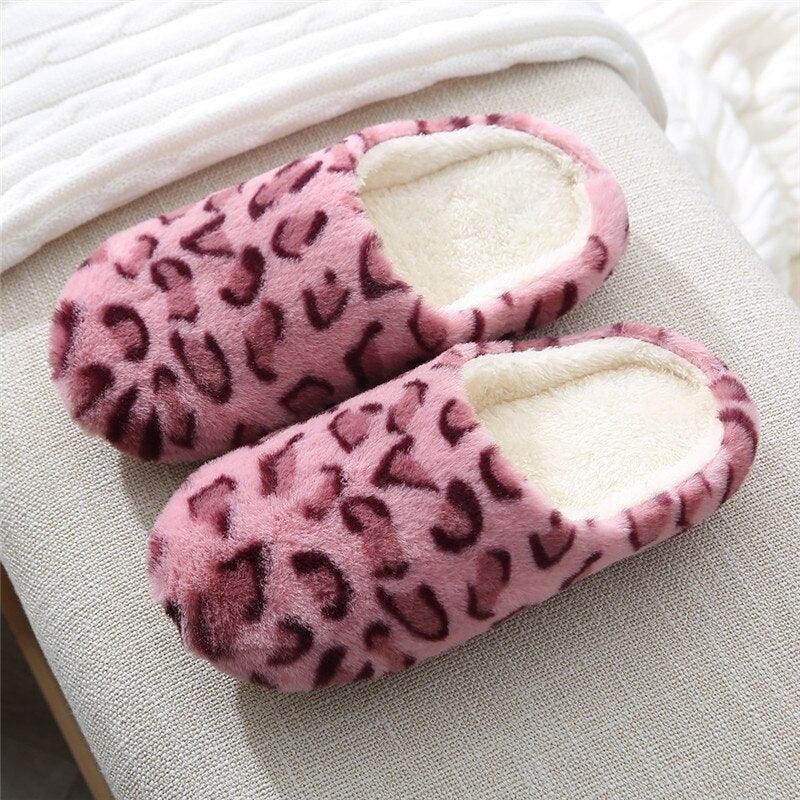Winter Home Slippers Women Cotton Shoes Soft Plush Indoor Slippers Shoes For Women Men Couple Warm Fur Slippers Cute Comfy Fuzzy Knitted Memory Foam Slip On House Slippers