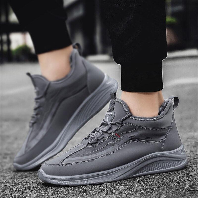 Winter Running Shoes Mens Low Cut Non Slip Warm Outdoor Walking Shoes Comfort Sneakers Fashion Sport Shoes Outdoor Walking Non-Slip Sneakers Comfortable Soft Design Quality Autumn Shoes