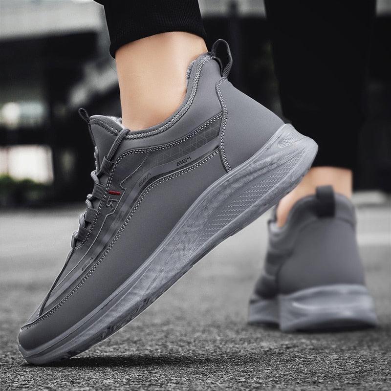 Winter Running Shoes Mens Low Cut Non Slip Warm Outdoor Walking Shoes Comfort Sneakers Fashion Sport Shoes Outdoor Walking Non-Slip Sneakers Comfortable Soft Design Quality Autumn Shoes