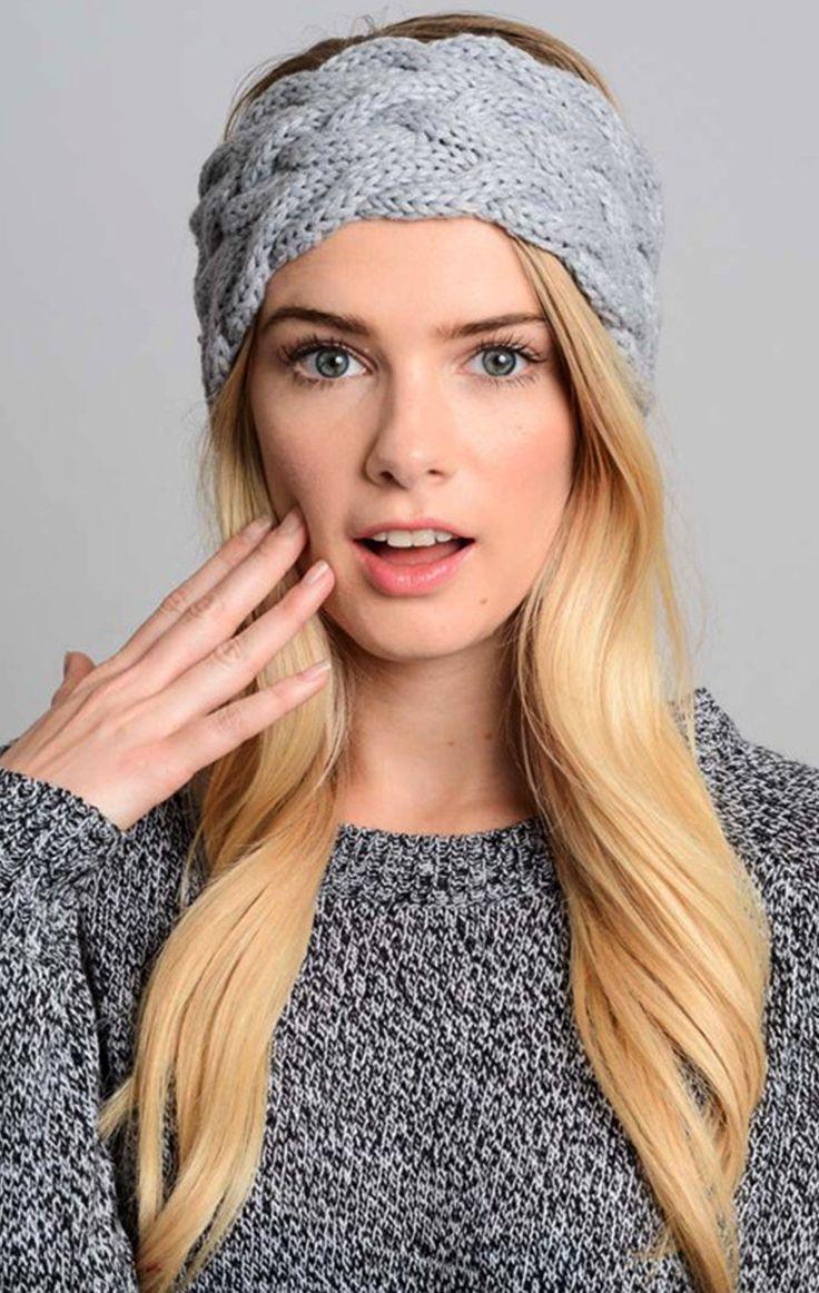 Winter Soft Wool Knit Warm Lightweight Ear Protection Crochet Headbands Elegant Turban Outdoor Sports Headwear Hair Ribbons Hair Accessories For Girl