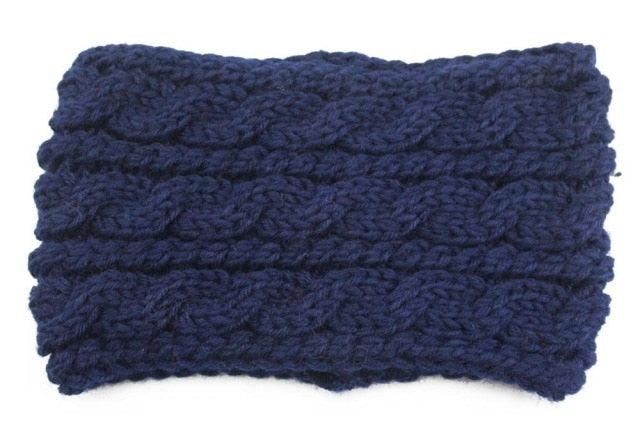 Winter Soft Wool Knit Warm Lightweight Ear Protection Crochet Headbands Elegant Turban Outdoor Sports Headwear Hair Ribbons Hair Accessories For Girl