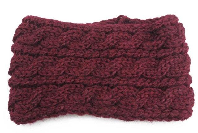 Winter Soft Wool Knit Warm Lightweight Ear Protection Crochet Headbands Elegant Turban Outdoor Sports Headwear Hair Ribbons Hair Accessories For Girl