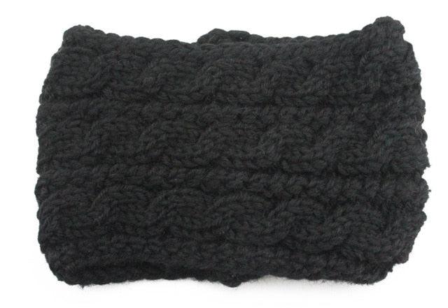 Winter Soft Wool Knit Warm Lightweight Ear Protection Crochet Headbands Elegant Turban Outdoor Sports Headwear Hair Ribbons Hair Accessories For Girl