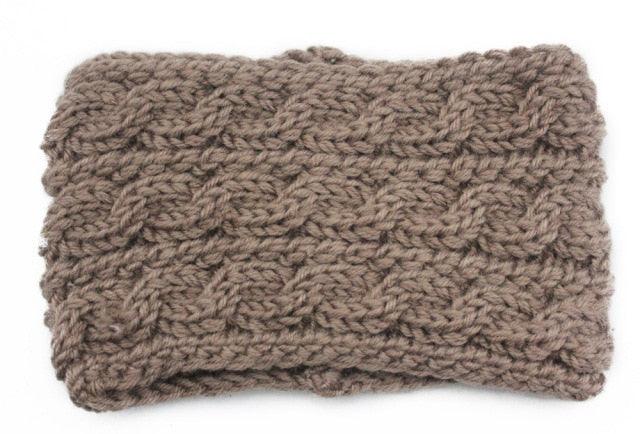 Winter Soft Wool Knit Warm Lightweight Ear Protection Crochet Headbands Elegant Turban Outdoor Sports Headwear Hair Ribbons Hair Accessories For Girl