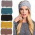 Winter Soft Wool Knit Warm Lightweight Ear Protection Crochet Headbands Elegant Turban Outdoor Sports Headwear Hair Ribbons Hair Accessories For Girl