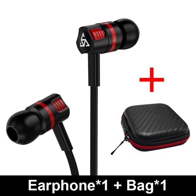 Wired in-Ear Headphones With Tangle-Free Cord Noise Isolating Bass Driven Sound Metal Earphones Carry Case Ear Bud Tips In-ear Earphone  Super Bass Sound Sport Headset With Mic for Phones Ear Phone For Women 3.5mm