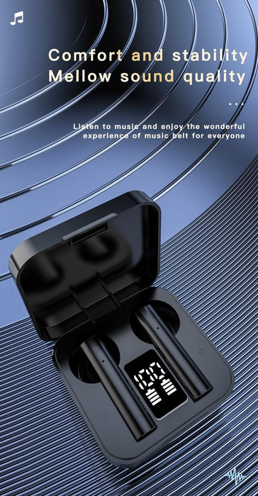 Wireless Bluetooth Earphone Air Sports Running Headphone LED Display Earbuds Noise Reduction Updated Design with Industry Leading Sound & Improved Comfort, Long Wireless Range - STEVVEX Headphones - 123, Bluetooth Earphone with Mic, earphone, earphone for phone, Earphone with Mic, earphones, headphone, Metal in-ear earphones, Sport Wireless Earphone - Stevvex.com