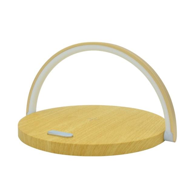 Wireless Charger LED Night Light Table Lamp Adjustable Angle Charging for iPhone Samsung Huawei Xiaomi Touch Switch Phone Holder Decorative Table Lamp Cute Study Lamps for Bedroom Décor
