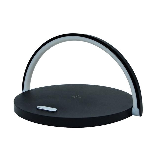 Wireless Charger LED Night Light Table Lamp Adjustable Angle Charging for iPhone Samsung Huawei Xiaomi Touch Switch Phone Holder Decorative Table Lamp Cute Study Lamps for Bedroom Décor