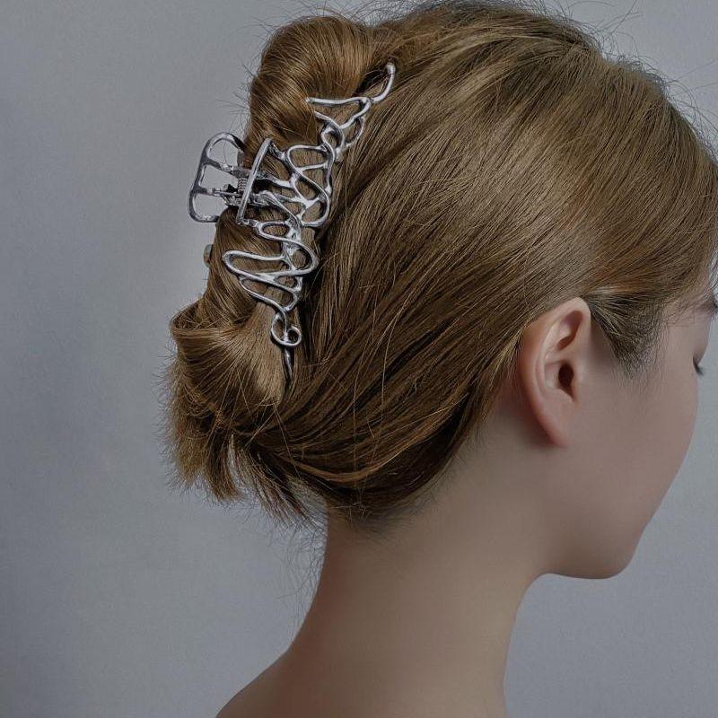 Woman Novelty Minimalist Dainty Design Irregular Hairpins Punk Style Metal Silver Hair Claws Barrettes Women Hair Accessories Hair Clips Hairgrip