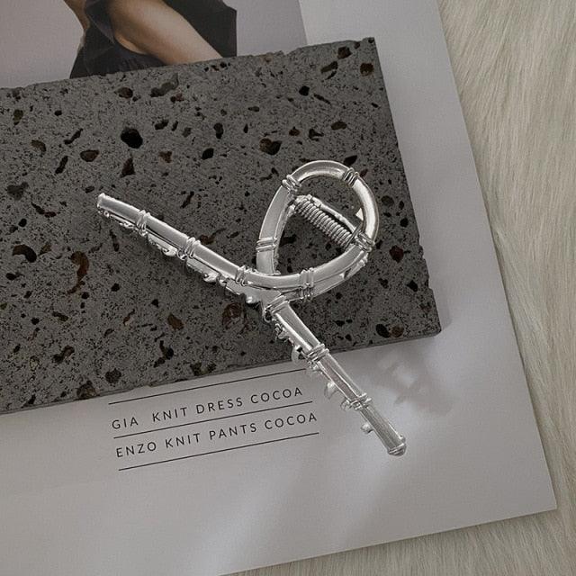 Woman Novelty Minimalist Dainty Design Irregular Hairpins Punk Style Metal Silver Hair Claws Barrettes Women Hair Accessories Hair Clips Hairgrip