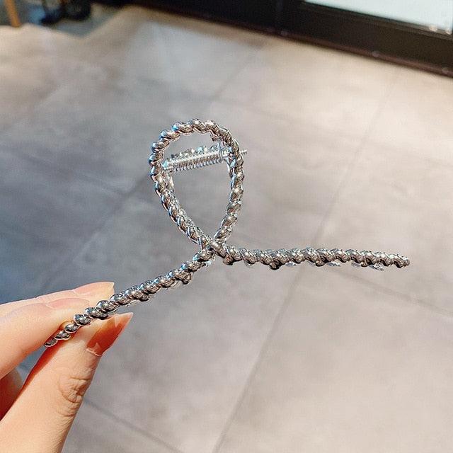 Woman Novelty Minimalist Dainty Design Irregular Hairpins Punk Style Metal Silver Hair Claws Barrettes Women Hair Accessories Hair Clips Hairgrip