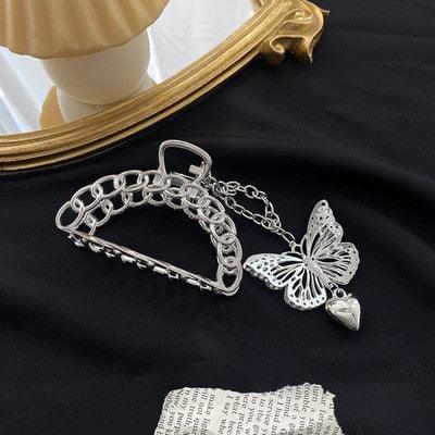 Woman Novelty Minimalist Dainty Design Irregular Hairpins Punk Style Metal Silver Hair Claws Barrettes Women Hair Accessories Hair Clips Hairgrip