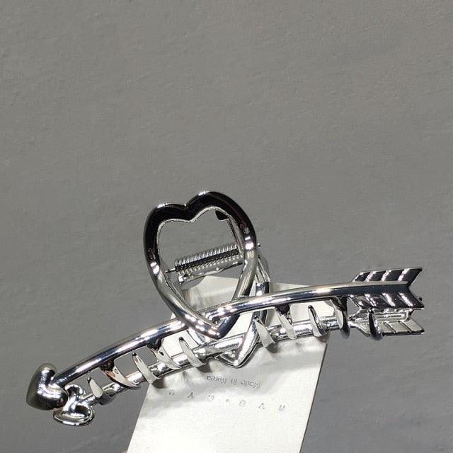 Woman Novelty Minimalist Dainty Design Irregular Hairpins Punk Style Metal Silver Hair Claws Barrettes Women Hair Accessories Hair Clips Hairgrip
