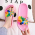 Women Beach Slippers Women's Rainbow Colors Woman Cute Flower Flat Shoes Footwear Ladies Slides Waterproof Summer Beach Slippers Slipper With Comfort Non Slip Sole Women’s Slim Flip Flop