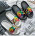 Women Beach Slippers Women's Rainbow Colors Woman Cute Flower Flat Shoes Footwear Ladies Slides Waterproof Summer Beach Slippers Slipper With Comfort Non Slip Sole Women’s Slim Flip Flop