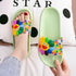 Women Beach Slippers Women's Rainbow Colors Woman Cute Flower Flat Shoes Footwear Ladies Slides Waterproof Summer Beach Slippers Slipper With Comfort Non Slip Sole Women’s Slim Flip Flop