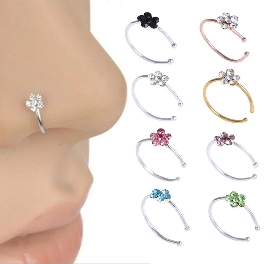 CFXNMZGR Nose Jewelry for Women Perforation Free Nose Ring Series Piercing  Jewelry Clip Nail Nose Punk Ring Nose Style U-Shape Valentines for Her -  Walmart.com