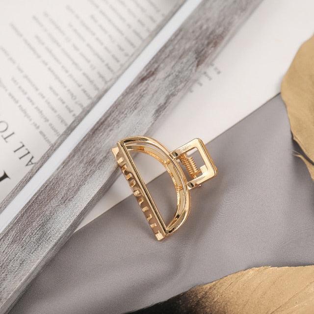 Women Fashion Hair Claw Korean Minimalist Style Geometric Metal Catch Clip Chic Barrettes Headwear High Quality Gorgeous Hair Accessories For Women