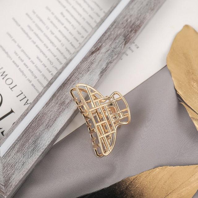 Women Fashion Hair Claw Korean Minimalist Style Geometric Metal Catch Clip Chic Barrettes Headwear High Quality Gorgeous Hair Accessories For Women