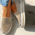 Women Flat Glitter Espadrilles Casual Female Mesh Lace Up Platform Comfortable Vulcanized Shoes Unisex Flat Memory Foam Cushioned Insole Casual Slip-On Loafers Shoes - STEVVEX Shoes - 109, Beach Shoes, Casual Espadrilles, Casual Women Shoes, Casual Women Sneakers, Classic Womens Sneakers, Comfortable Shoes, Elegant Women Shoes, Espadrilles, Fashion Women Shoes, Luxury Shoes, Shoes, Soft Shoes, Summer Women Espadrile, Walking Shoes, Women Flat Shoes, Women Shoes, Womens Espadrilles - Stevvex.com