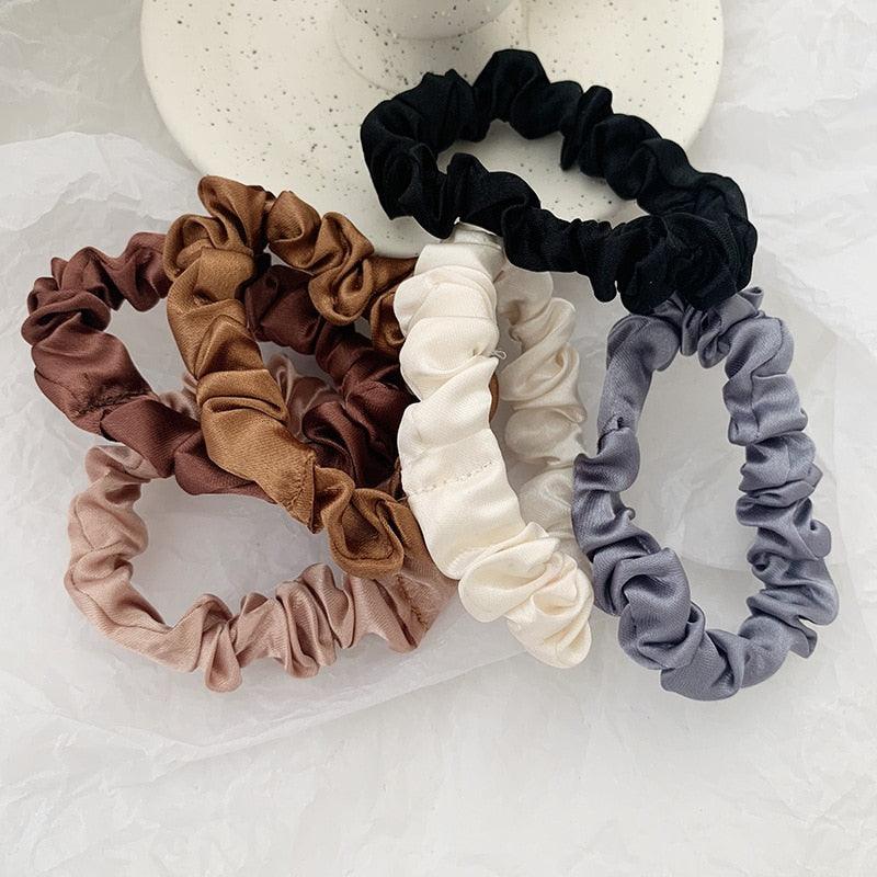 Women Hair Accessories Ladies Solid Color Scrunchy Elastic Hair Bow Ropes Hair Elastic Bracelet Ponytail Holders Hair Accessories for Women and Girls