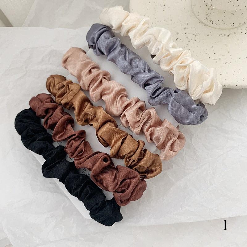 Women Hair Accessories Ladies Solid Color Scrunchy Elastic Hair Bow Ropes Hair Elastic Bracelet Ponytail Holders Hair Accessories for Women and Girls
