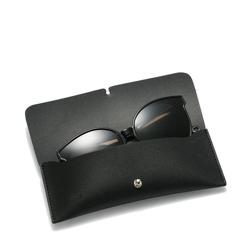 Women Leather Glasses Case Cover Sunglasses Glasses Holder Box Eyeglasses Solid Storage Portable Glasses Pouch Bag Soft PU Leather Glasses Case Modern Design For Women