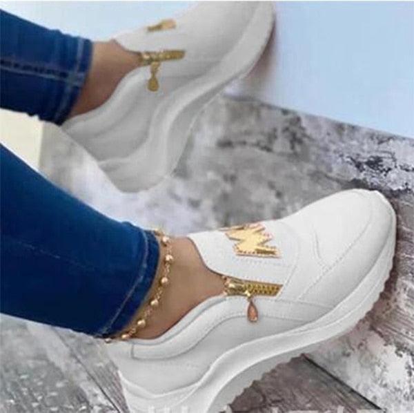 Women Luxury Pink Shoes Thick Bottom Women Vulcanize Sneakers Solid Color Casual Walking Slip On Zipper Casual Outdoor Sport Shoes Spring Summer Womens Sneakers