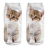 Women's Funny Animal Cute 3D Print Kitten Socks Women Ankle Socks Unisex Socks Fashion Socks Cartoon Cat Fashion Style Casual Boat Socks For Men And Women