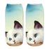 Women's Funny Animal Cute 3D Print Kitten Socks Women Ankle Socks Unisex Socks Fashion Socks Cartoon Cat Fashion Style Casual Boat Socks For Men And Women