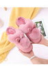 Women's Shoes Rabbit Ear Floor Indoor Cotton Slippers Winter Autumn Shoes Women Non-Slip Thick Bottom House Animal Slippers For Women Mens Winter Warm Memory Foam Cartoon Home Slippers