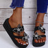 Women Sandals Design Gold Chain Closed Toe Slip On Mules Shoes Flat Heels Square Head Casual Slides Summer Slippers Open Toe Flat Sandals Metal Chain PU Leather Slides Shoes