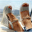 Women Sandals Summer Platform Sandals Buckle Strap Peep Toe Thick Bottom Modern Espadrille Sandals Platform Cross Buckle Strap Slingback Summer Open Toe Shoes
