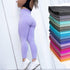Women Seamless High Waist Lifting Yoga Pants Pure Color Running Workout Fitness Leggings Seamless Leggings Yoga Pants Gym Outfits Workout Clothes Fitness Sport Women Fashion Wear Solid Pink Stretchy Sport Leggings