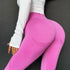 Women Seamless High Waist Lifting Yoga Pants Pure Color Running Workout Fitness Leggings Seamless Leggings Yoga Pants Gym Outfits Workout Clothes Fitness Sport Women Fashion Wear Solid Pink Stretchy Sport Leggings