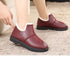 Women Winter Warm Luxury Shoes Waterproof Plush Leather Cotton Shoes Daily Home Non-slip Soft Sole Plush Lining Shoes Warm Fur Lined Booties Lace Up Flat Platform Elegant Comfortable Black Shoes