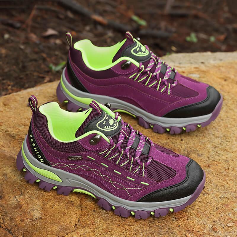 Womens Autumn Winter Tourism Hiking Womens Sports Shoes Outdoor Climbing Shoes Leather Lace Up Anti-slip Work Ankle Boots Outdoor Snow Winter Strong Durable Shoes